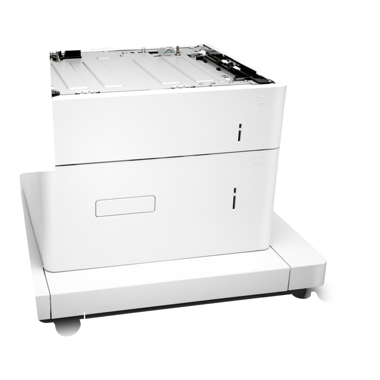 HP LaserJet 1x550-sheet and 2000-sheet HCI Feeder and Stand