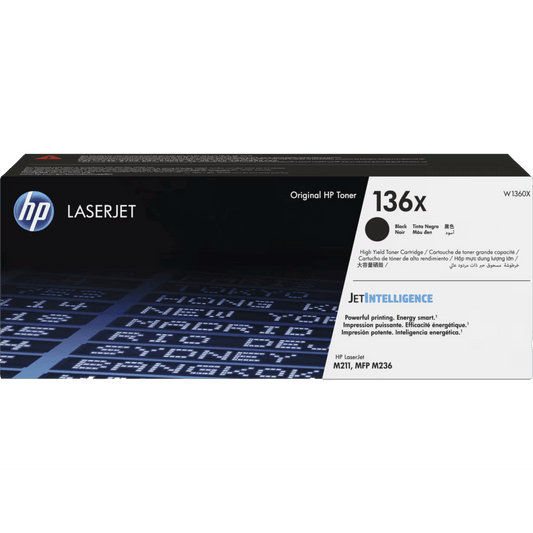 HP 136X High Yield Black Original LaserJet Toner Cartridge